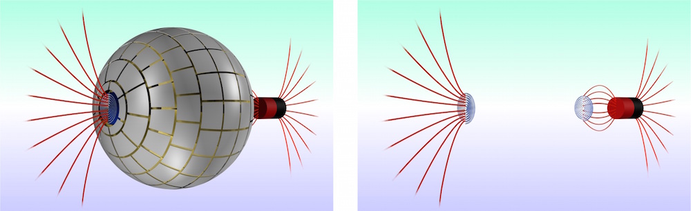 O dispositivo de Jordi Prat permite ocultar o campo magnético do wormhole e torná-lo invisível a partir do exterior