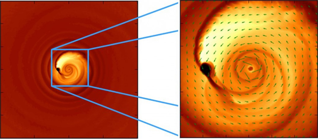 Esta simulação ajuda a explicar o estranho sinal de luz que se pensa estar vindo de um par coeso de buracos negros em fusão, PG 1302-1202, localizados a 3,5 mil milhões de anos-luz de distância
