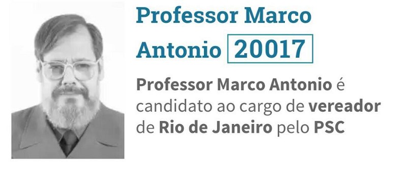 Professor Marco Antônio lançou candidatura pelo partido de Bolsonaro e Feliciano