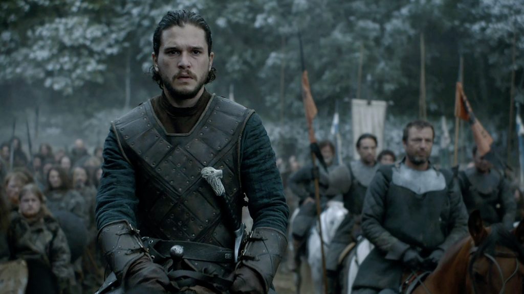 O personagem Jon Snow no episódio "Battle of Bastards", da 6ª temporada de "Guerra dos Tronos"