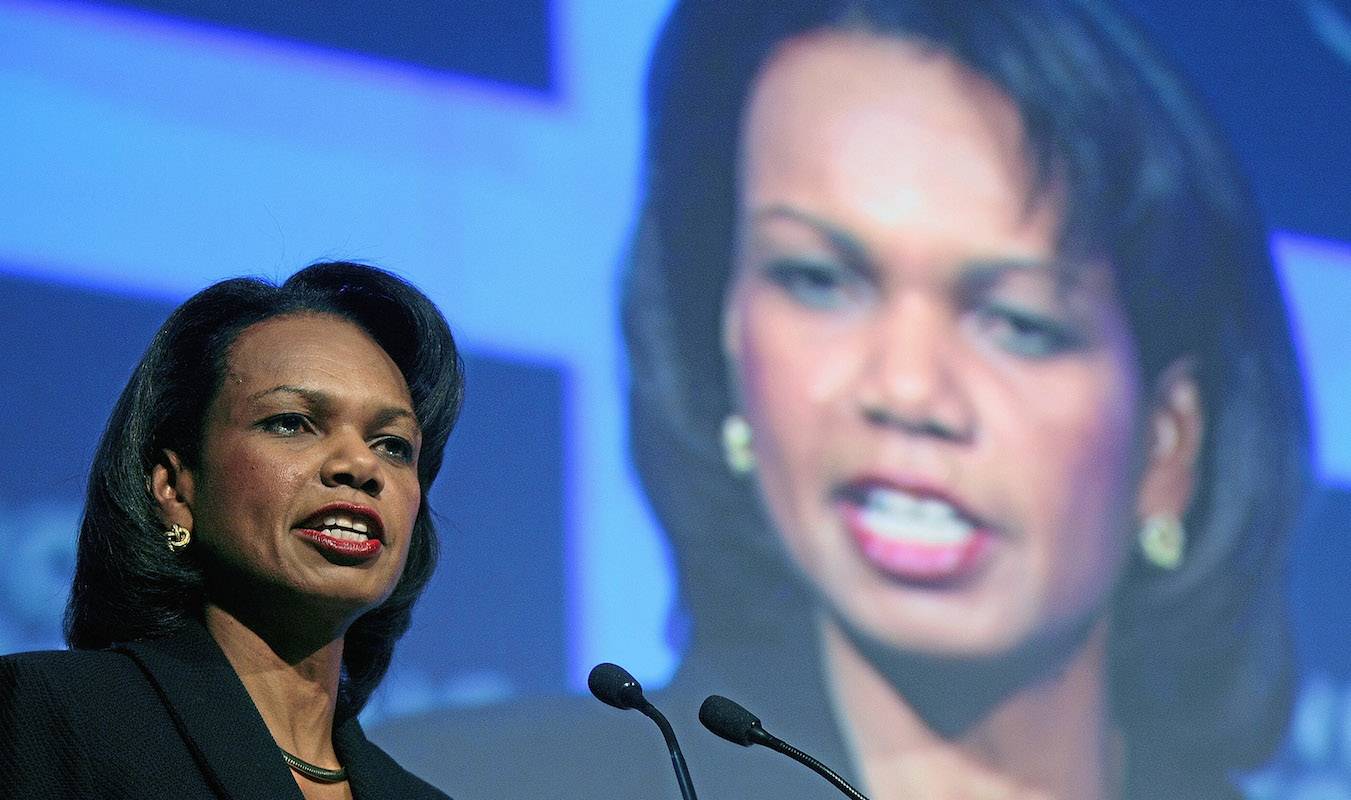A ex-secretária de Estado dos EUA, Condoleezza Rice