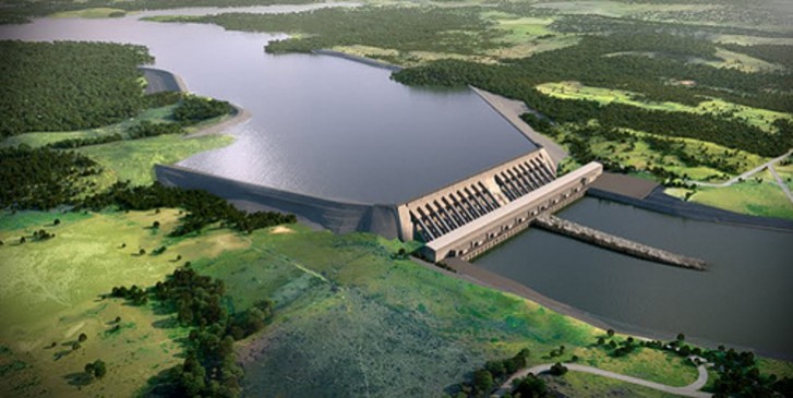 Maquete da barragem de Belo Monte