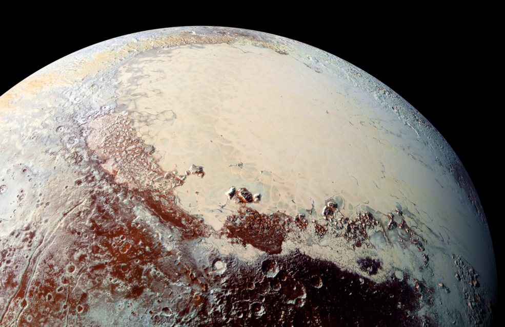Imagem de Plutão enviada pela sonda New Horizons em julho de 2015