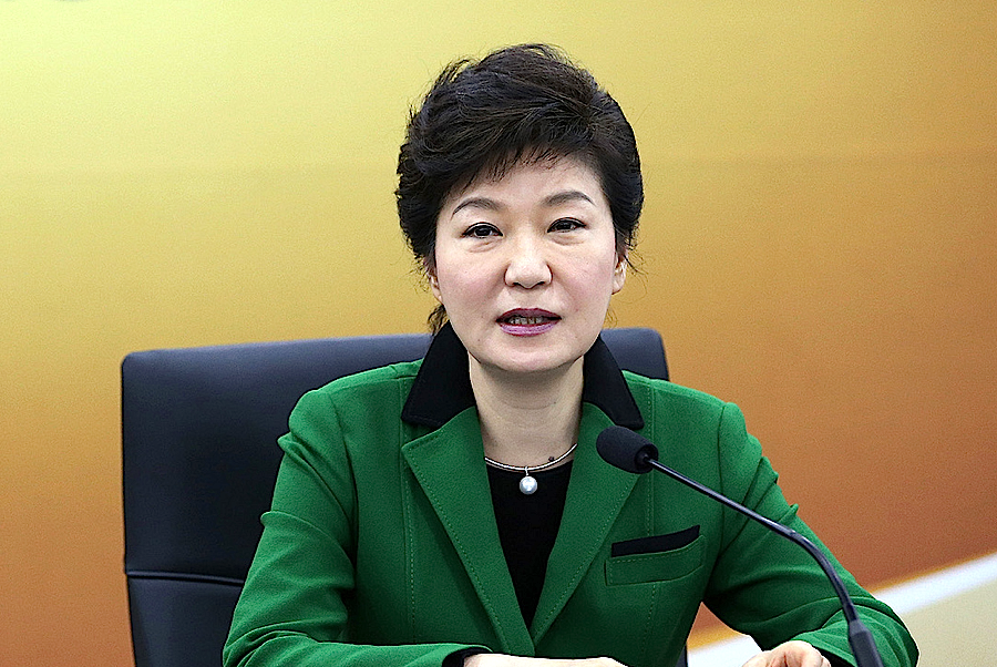 A presidente da Coreia do Sul,  Park Geun-hye