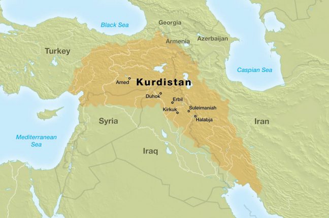 Mapa do Curdistão