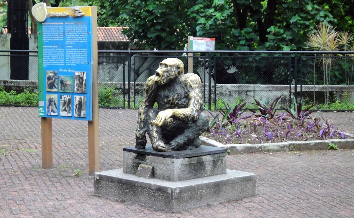 Estátua do Macaco Tião no Jardim Zoológico do Rio de Janeiro