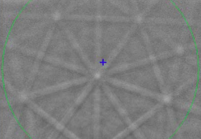 Imagem real do quasicristal com sua estrutura pentagonal