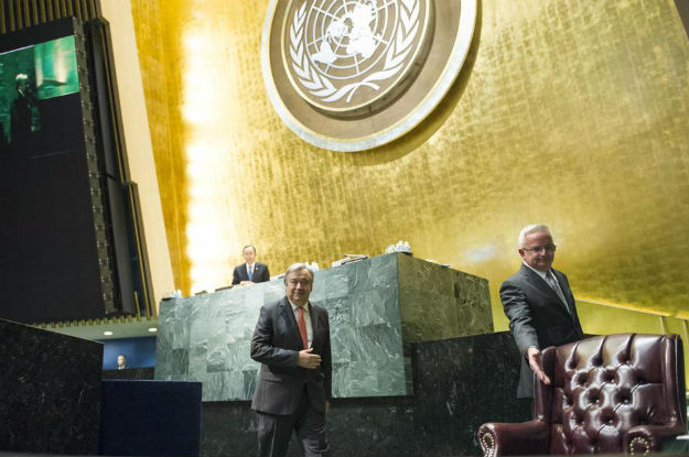António Guterres na Assembleia Geral, no dia 13 de outubro de 2016