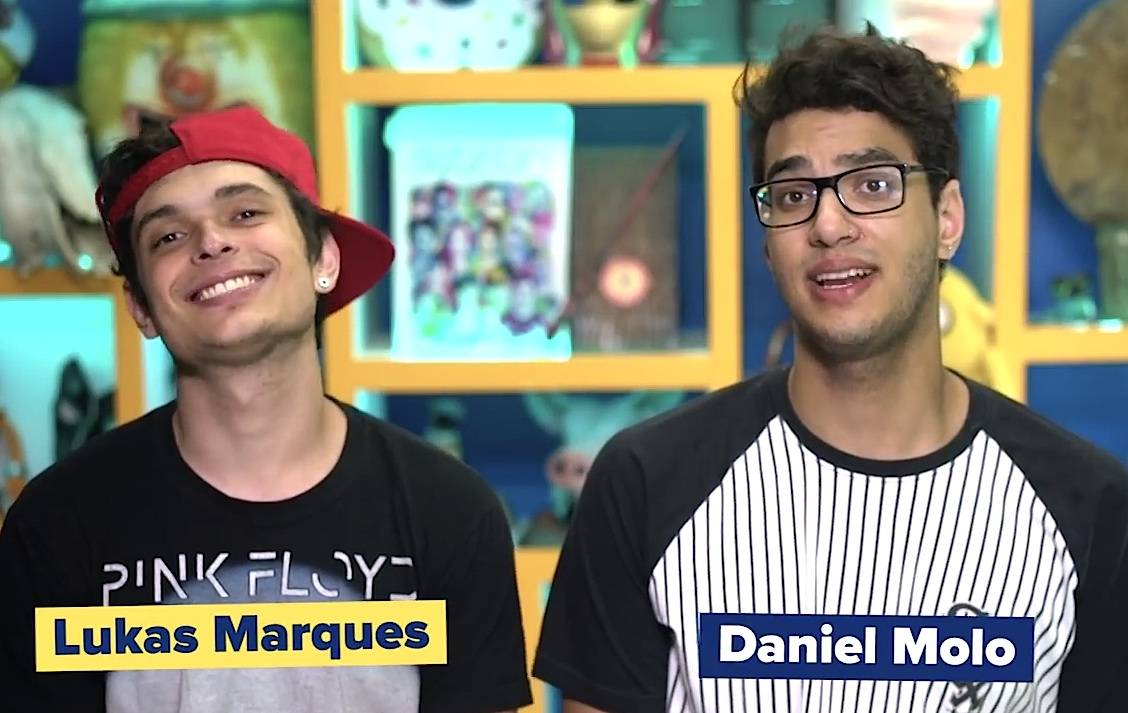 Os youtubers Lukas Marques e Daniel Molo, do canal Você Sabia