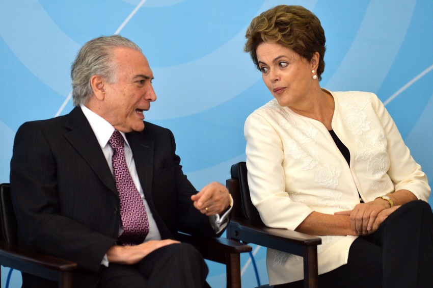 O ex-vice-presidente Michel Temer e a ex-presidente Dilma Rousseff 
