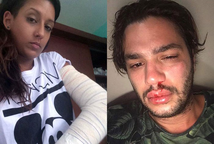 Mariana Reis e Rafael Lundgren foram agredidos por motorista da Uber