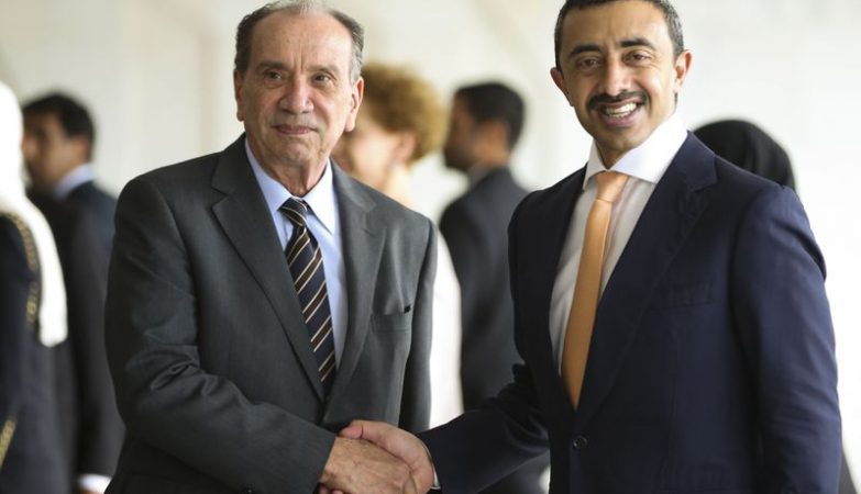O ministro das Relações Exteriores, Aloysio Nunes Ferreira, recebe o ministro de Negócios Estrangeiros e da Cooperação Internacional dos Emirados Árabes Unidos, xeque Abdullah Bin Sultan Al Nahyan, no Palácio do Itamaraty  