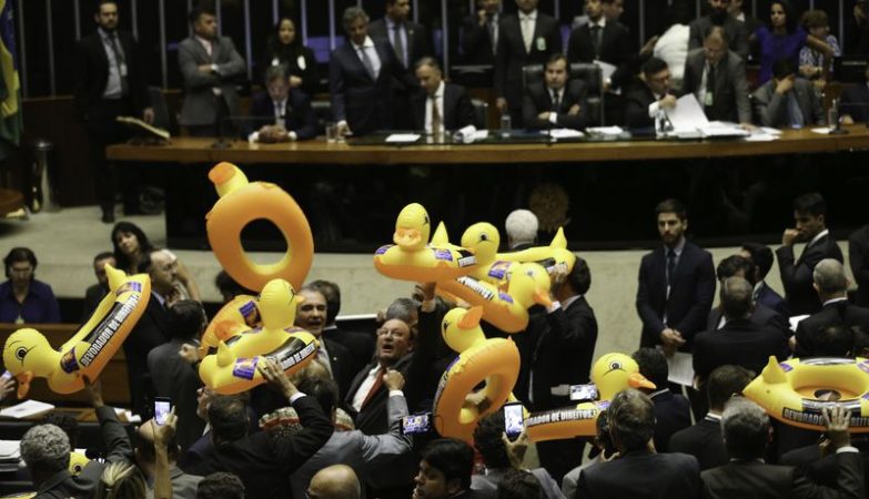 Votação do projeto da terceirização foi alvo de protesto na Câmara dos Deputados
