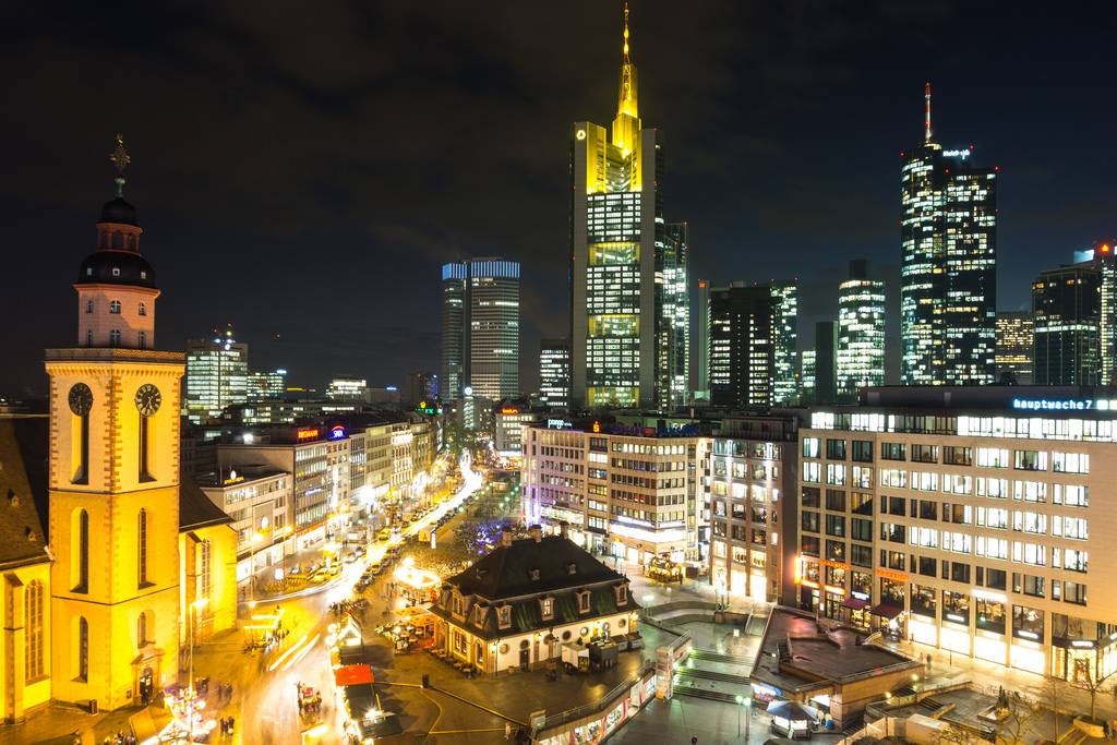 A cidade de Frankfurt, na Alemanha
