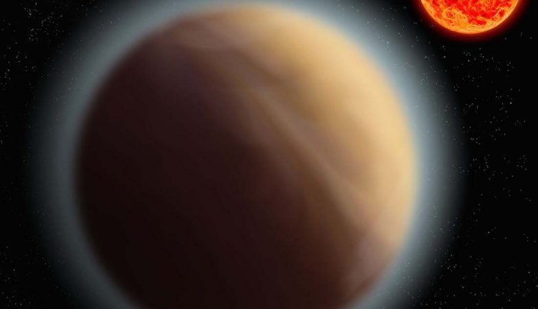 Impressão de artista do exoplaneta GJ 1132b 