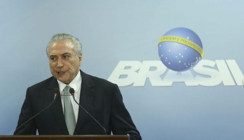 O presidente da República, Michel Temer, faz pronunciamento oficial no Palácio do Planalto