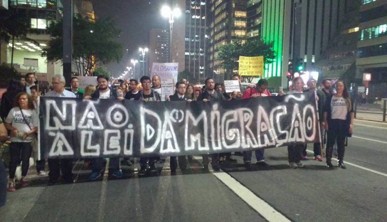 Manifestação contra a Lei da Imigração ontem em São Paulo