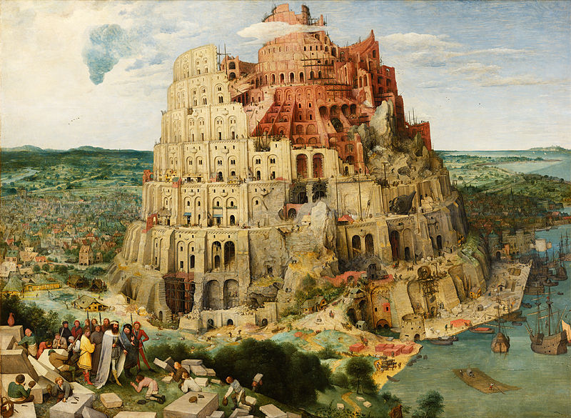 Ilustração da construção da Torre de Babel