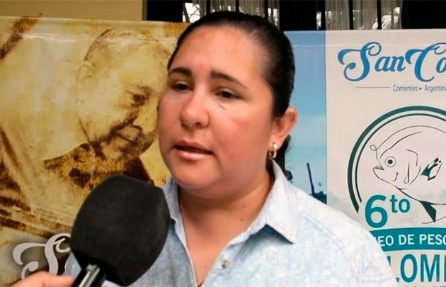 A prefeita de San Cosme, Verónica Morales