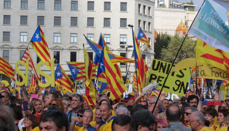 Manifestação pela independência da Catalunha em 19 outubro de 2014