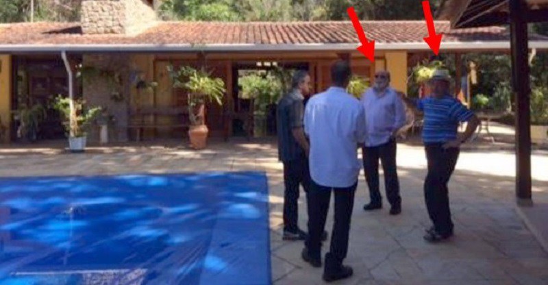 Foto do ex-presidente Lula no sítio em Atibaia que foi anexada ao processo sobre o tríplex