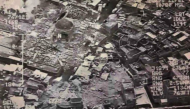 Mesquita de al Nouri em Mossul destruida