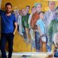 Artista sírio pinta líderes mundiais como refugiados