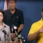 Intérprete de língua de sinais fala em “ursos” e “monstros” em coletiva sobre o furacão Irma