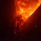 Força Aérea sueca bombardeia incêndio; e dá resultado