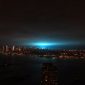 Misteriosa luz azul iluminou os céus de Nova York